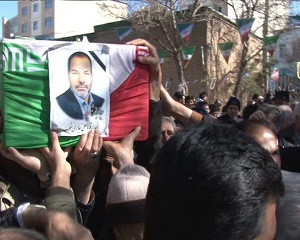 تشییع و خاکسپاری جانباز شهید در همدان