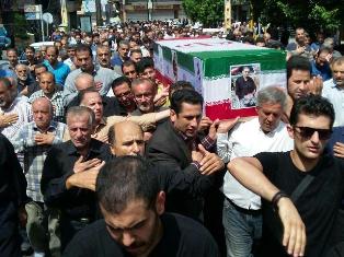 تشییع پیکر جانباز شهید در آمل تشییع پیکر جانباز شهید در آمل