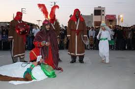 برگزاری آئین تعزیه خوانی سنتی سوق همزمان با تاسوعای حسینی