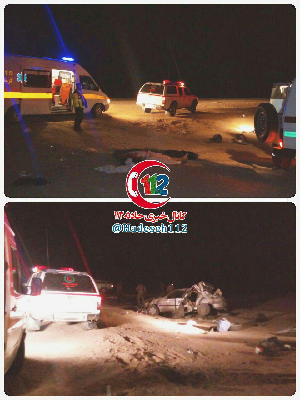 واژگونی پژو405 با4کشته در محور شهداد-نهبندان