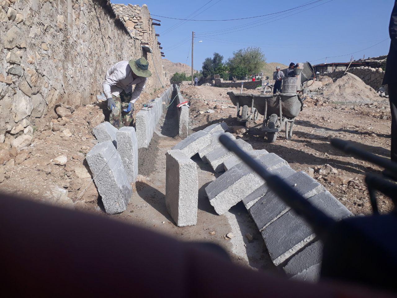 جدول گذاری معابر روستای خیمند چرام 