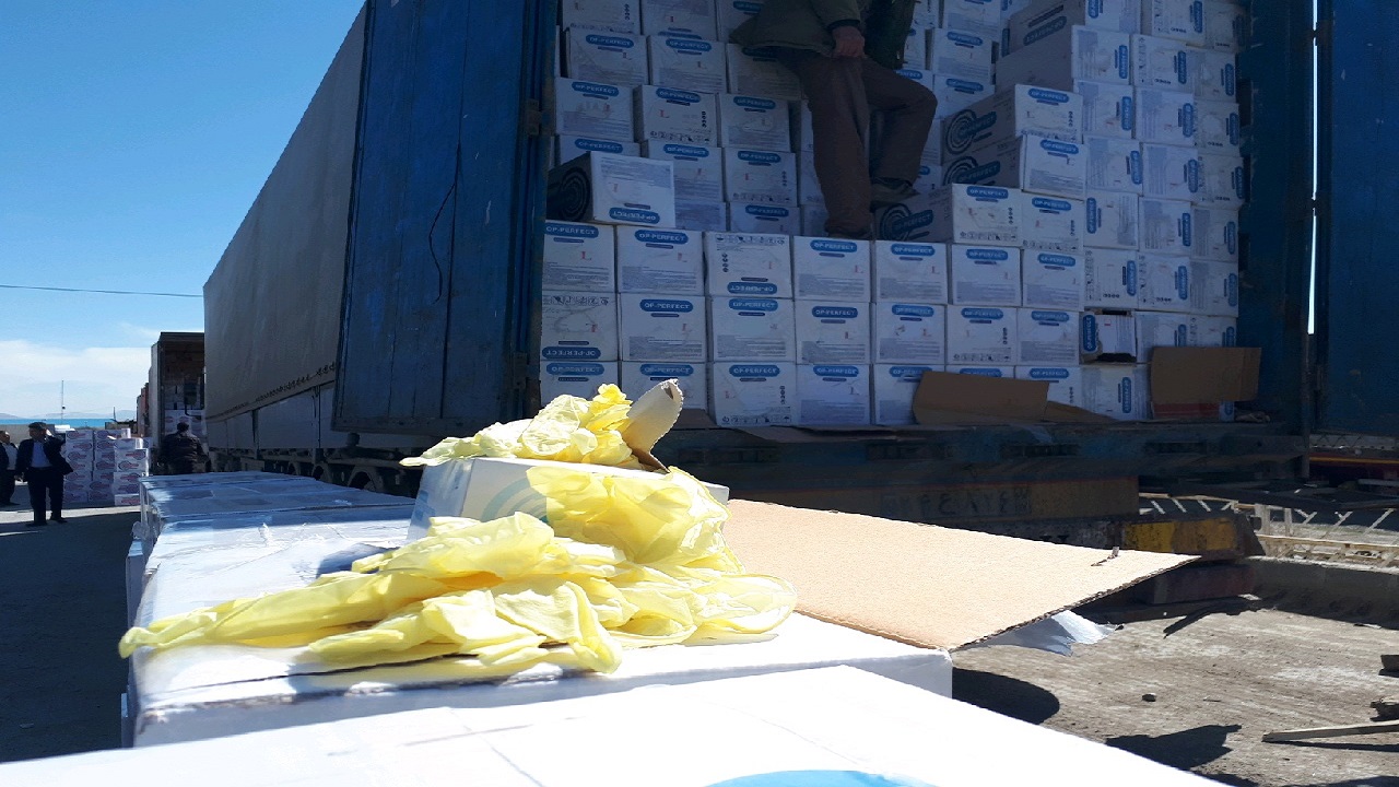 جلوگیری از صادرات ۱۳۷ تن دستکش بهداشتی