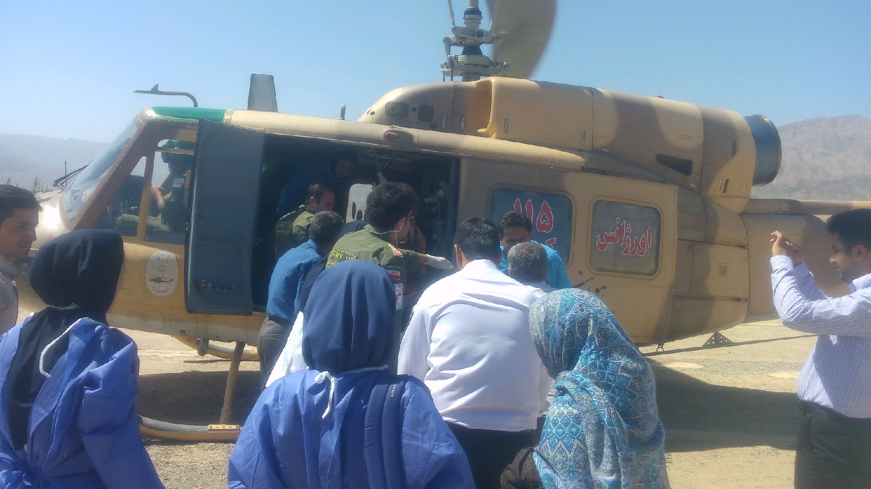 تولد نوزاد گلبافی در آسمان