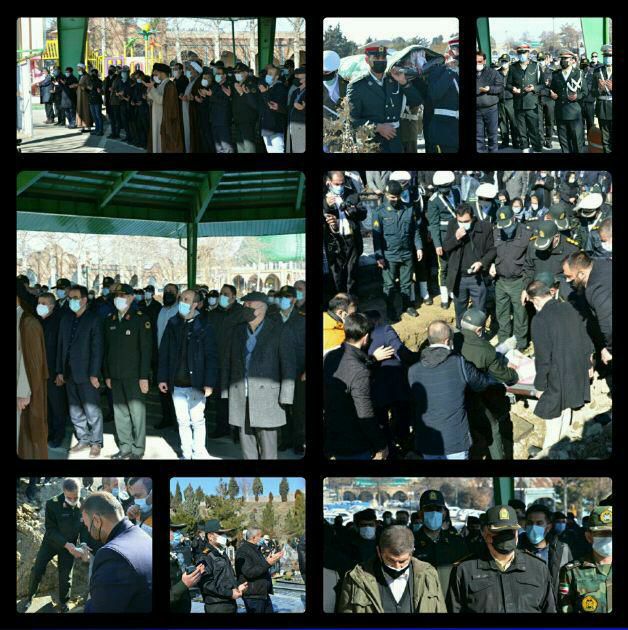 مراسم تشییع پیکر مطهر جانباز سرافراز انتظامی استان