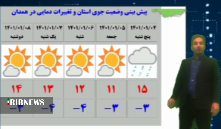 کاهش دمای هوا تا ۶ درجه سانتیگراد زیر صفر