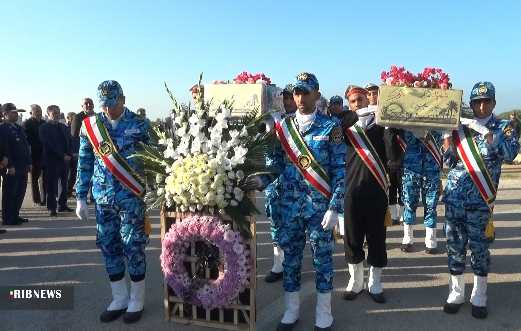 پیکر ۳ شهید گمنام وارد بوشهر شد