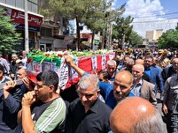 تشییع یادگاری از هشت سال دفاع مقدس
