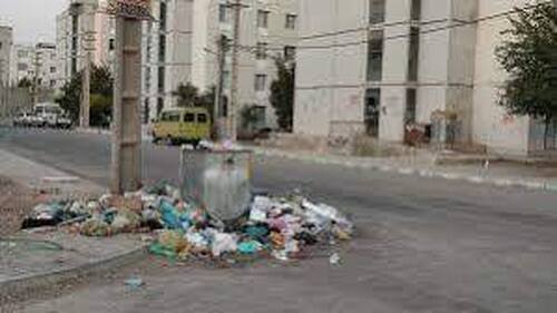 وضعیت تاسف‌بار زباله‌های شهرک مهر دولت‌آباد کرمانشاه