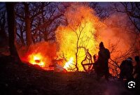 مهار آتش در جنگل‌های خیبوس سوادکوه