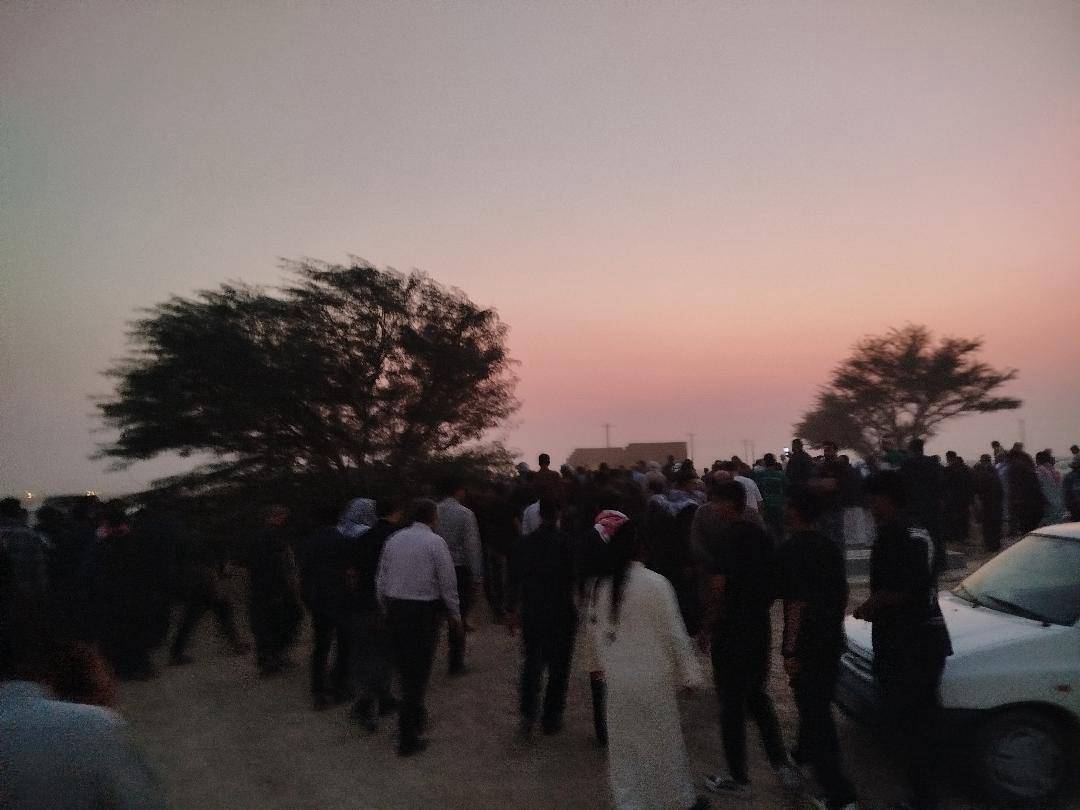 تشییع احمد بالدی جوان اهوازی در روستای مدینات