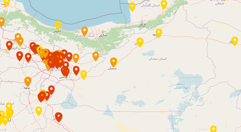 اعلام وضعیت قرمز آلودگی هوا در ایوانکی