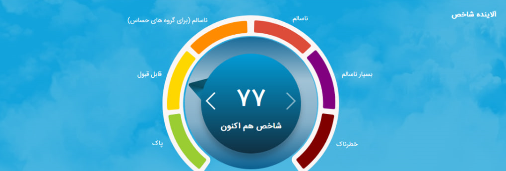 هوای تهران در وضعیت قابل قبول